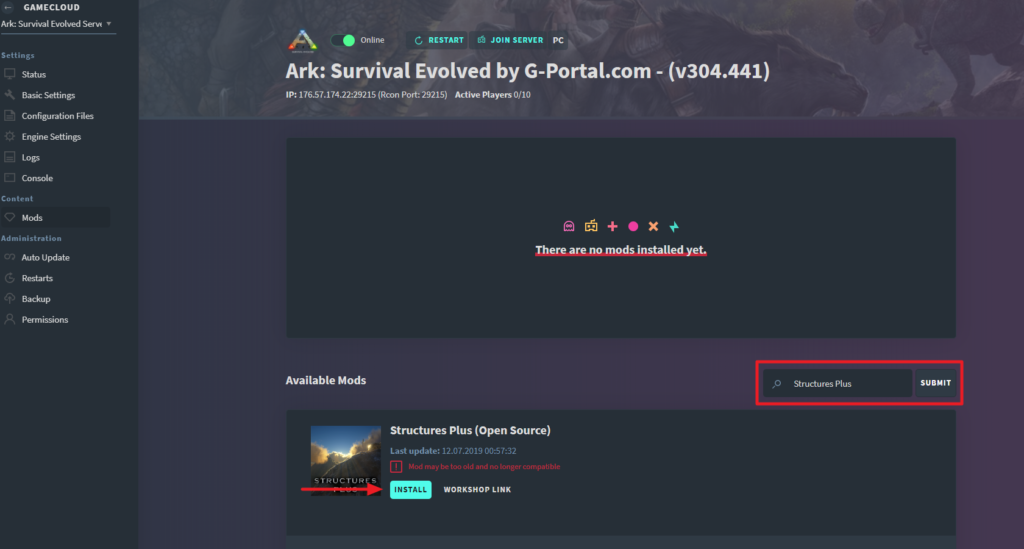 ARK Survival Evolved ➜ Install Mods and Mod | GPORTAL Wiki