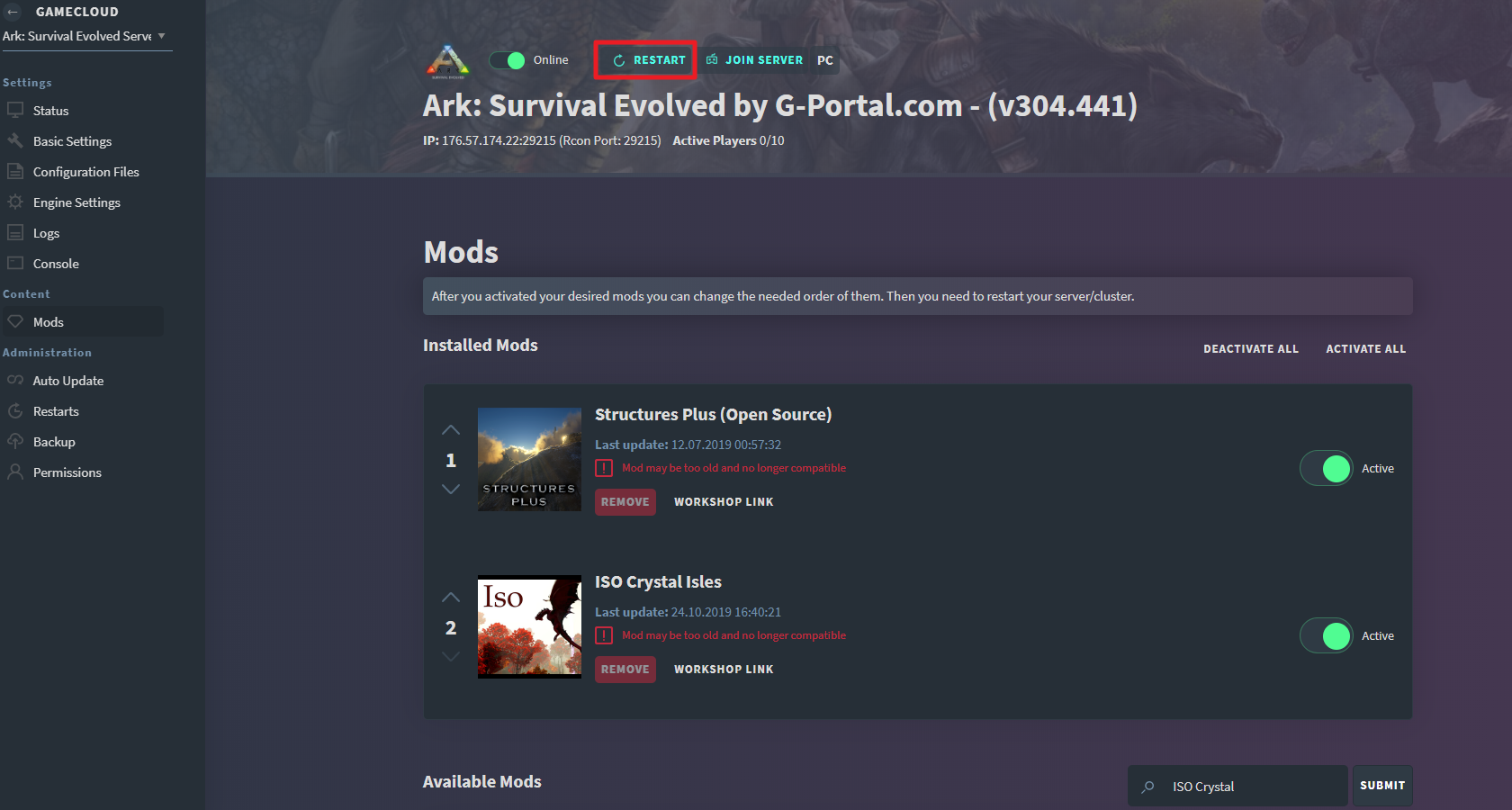 ARK Survival Evolved Install Mods and Mod Maps | GPORTAL Wiki