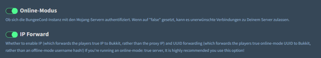 Online Modus und IP Weiterleitung in Minecraft BungeeCord GPORTAL