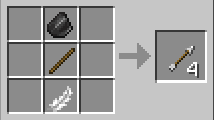 the Minecraft arrow recipe
