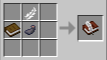 the Minecraft book and quill crafting recipe