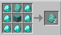 Recipe for Minecraft tide armor trim smithing template