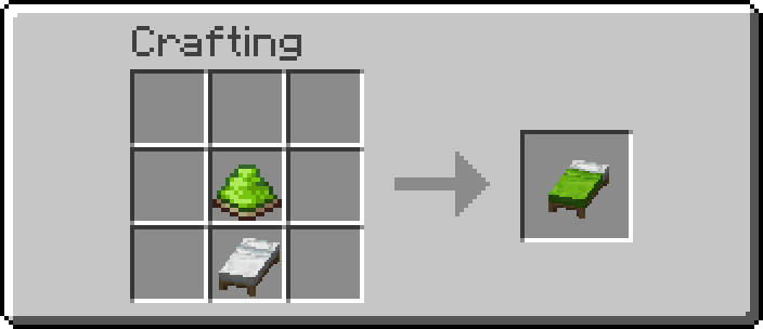 Re-coloring a Minecraft bed using dye