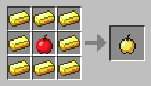 Recipe for Minecraft golden apple