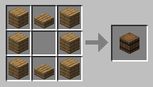 Recipe for Minecraft barrel