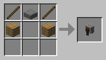 Recipe for Minecraft grindstone