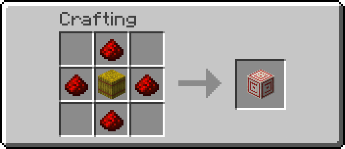 Use a Minecraft hay bale to craft a target block