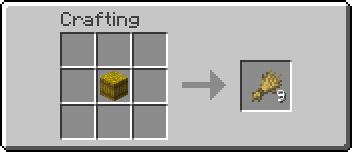 You can undo the crafting process and get 9x wheat from 1x Minecraft hay bale